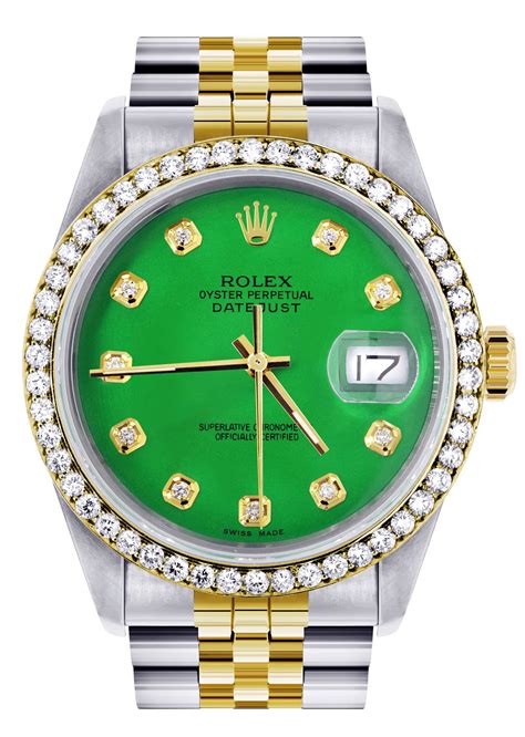 ladies rolex green face|rolex green dial watch price.